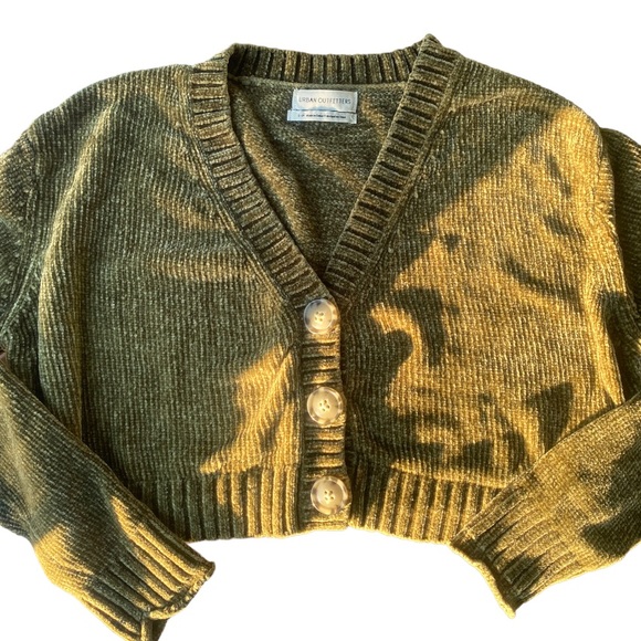 urban outfitters chenille green sweater - Picture 2 of 6